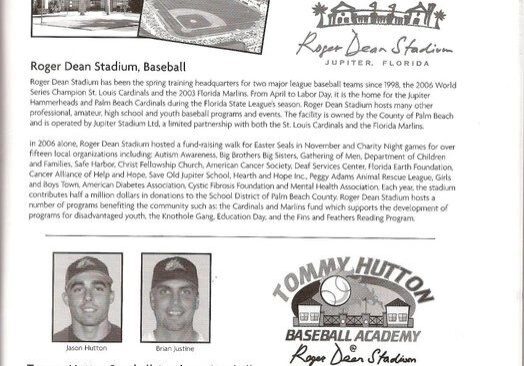 Baseball stadium and academy descriptions